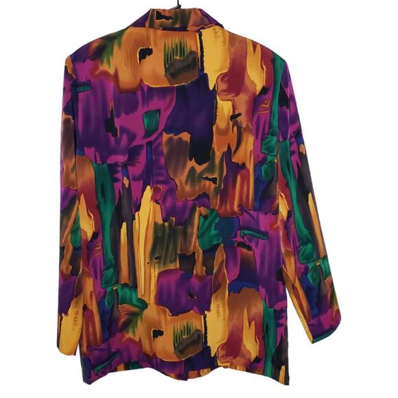 Vintage Richard Kristall Women's M Multi Colored Abstract Blazer(1766) - Picture 3 of 7